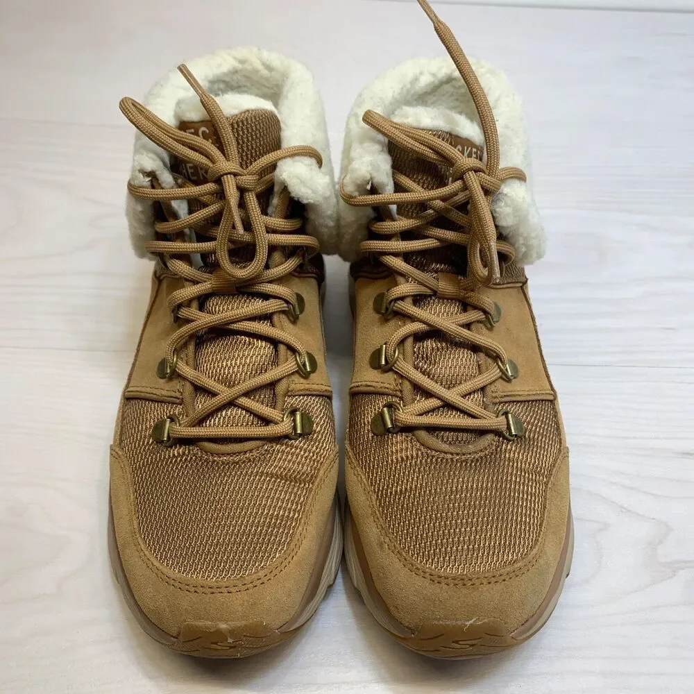 SKECHERS‎ Max Cushioning Pinnacle Boots Chestnut Tan Brown Size 9 Women's